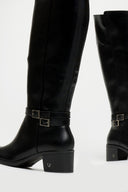 Μπότες με τακούνι και λάστιχο - Μαύρο - thefashionproject.gr - La Coquette
