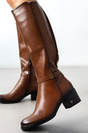 Μπότες με τακούνι και λάστιχο - Ταμπά - thefashionproject.gr - La Coquette