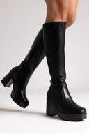 Μπότες ψηλές με φιάπα Mariamare - Μαύρο - thefashionproject.gr - MARIAMARE
