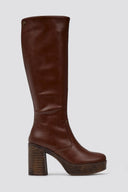 Μπότες ψηλές με φιάπα Mariamare - Mocha - thefashionproject.gr - MARIAMARE