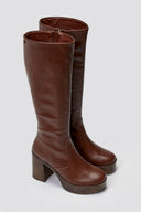 Μπότες ψηλές με φιάπα Mariamare - Mocha - thefashionproject.gr - MARIAMARE