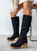 Μπότες suede με κρεπ τακούνι Erynn