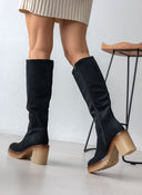 Μπότες suede με κρεπ τακούνι Erynn