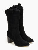 Μπότες western με οβάλ τελείωμα - Μαύρο - thefashionproject.gr - The Fashion Project
