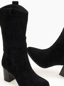 Μπότες western με οβάλ τελείωμα - Μαύρο - thefashionproject.gr - The Fashion Project
