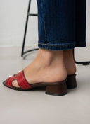 Mules ανοιχτά με ανοίγματα - Κόκκινο - thefashionproject.gr - Stephan