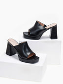 Mules ανοιχτά με φιάπα - Μαύρο - thefashionproject.gr - CM Paris