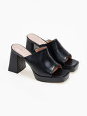 Mules ανοιχτά με φιάπα - Μαύρο - thefashionproject.gr - CM Paris
