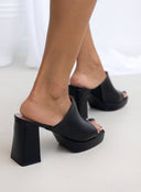 Mules ανοιχτά με φιάπα - Μαύρο - thefashionproject.gr - CM Paris