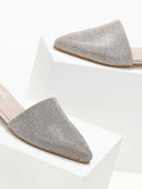Mules ανοιχτά με στρας TFP - Ασημί - thefashionproject.gr - TFP