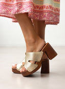 Mules ανοιχτά με τρουκς ERYNN - Χρυσό - thefashionproject.gr - ERYNN
