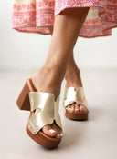 Mules ανοιχτά με τρουκς ERYNN - Χρυσό - thefashionproject.gr - ERYNN