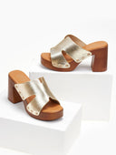 Mules ανοιχτά με τρουκς ERYNN - Χρυσό - thefashionproject.gr - ERYNN