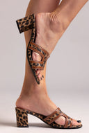 Mules ανοιχτά με ύφασμα ERYNN - Leopard - thefashionproject.gr - ERYNN