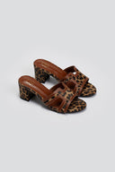 Mules ανοιχτά με ύφασμα ERYNN - Leopard - thefashionproject.gr - ERYNN