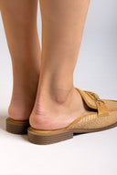 Mules από ψάθα ERYNN - Κάμελ - thefashionproject.gr - ERYNN