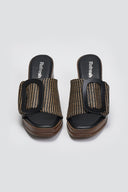 Mules από ψάθα με εφέ τοκά Refresh 172522