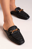 Mules από ψάθα Xti 143803 - Μαύρο - thefashionproject.gr - Xti Footwear
