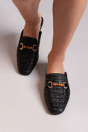 Mules από ψάθα Xti 143803 - Μαύρο - thefashionproject.gr - Xti Footwear