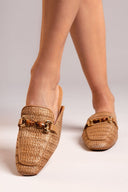 Mules από ψάθα Xti 143803 - Τάουπε - thefashionproject.gr - Xti Footwear