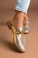Mules δερμάτινα κλειστά Ragazza - Άμμου - thefashionproject.gr - RAGAZZA