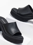 Mules δερμάτινα με chunky σόλα Ragazza 01243