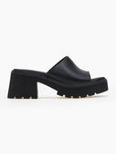 Mules δερμάτινα με chunky σόλα Ragazza 01243 - Μαύρο - thefashionproject.gr - RAGAZZA