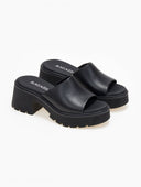 Mules δερμάτινα με chunky σόλα Ragazza 01243 - Μαύρο - thefashionproject.gr - RAGAZZA