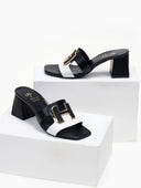 Mules δερμάτινα με διχρωμία Mariella Fabiani 2491/5