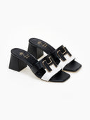 Mules δερμάτινα με διχρωμία Mariella Fabiani 2491/5
