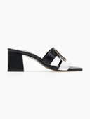 Mules δερμάτινα με διχρωμία Mariella Fabiani 2491/5