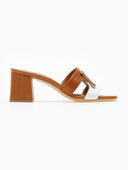 Mules δερμάτινα με διχρωμία Mariella Fabiani 2491/5
