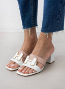 Mules δερμάτινα με διχρωμία Mariella Fabiani 2491/5