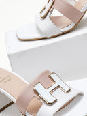 Mules δερμάτινα με διχρωμία Mariella Fabiani 2491/5