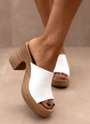Mules δερμάτινα με φαρδιά φάσα Ragazza 0788 - Λευκό - thefashionproject.gr - RAGAZZA