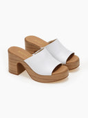 Mules δερμάτινα με φαρδιά φάσα Ragazza 0788 - Λευκό - thefashionproject.gr - RAGAZZA