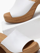 Mules δερμάτινα με φαρδιά φάσα Ragazza 0788 - Λευκό - thefashionproject.gr - RAGAZZA