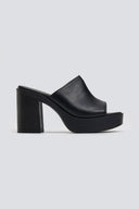 Mules δερμάτινα με φαρδιά φάσα TFP - Μαύρο - thefashionproject.gr - TFP - 23779002003