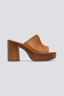 Mules δερμάτινα με φαρδιά φάσα TFP - Ταμπά - thefashionproject.gr - TFP