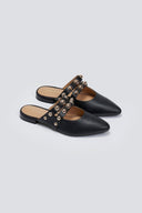 Mules δερμάτινα με λουράκια και τρουκς Gioseppo - Μαύρο - thefashionproject.gr - GIOSEPPO
