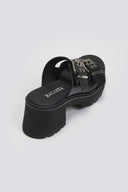 Mules δερμάτινα με τοκάδες Ragazza 01245 - Μαύρο - thefashionproject.gr - RAGAZZA - 24166002003