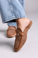 Mules φλατ με διαφάνεια ERYNN - Κάμελ - thefashionproject.gr - ERYNN - 23612008002