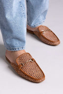 Mules φλατ με διαφάνεια ERYNN - Κάμελ - thefashionproject.gr - ERYNN - 23612008002