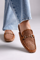 Mules φλατ με διαφάνεια ERYNN - Κάμελ - thefashionproject.gr - ERYNN - 23612008002