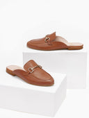 Mules φλατ με μεταλλικό διακοσμητικό TFP - Ταμπά - thefashionproject.gr - TFP