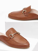 Mules φλατ με μεταλλικό διακοσμητικό TFP - Ταμπά - thefashionproject.gr - TFP