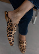 Mules φλατ με print estil - Leopard - thefashionproject.gr - Estil