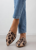 Mules φλατ μυτερά με print Estil - Leopard - thefashionproject.gr - Estil