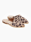 Mules φλατ μυτερά με print Estil - Leopard - thefashionproject.gr - Estil