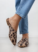 Mules φλατ μυτερά με print Estil - Leopard - thefashionproject.gr - Estil